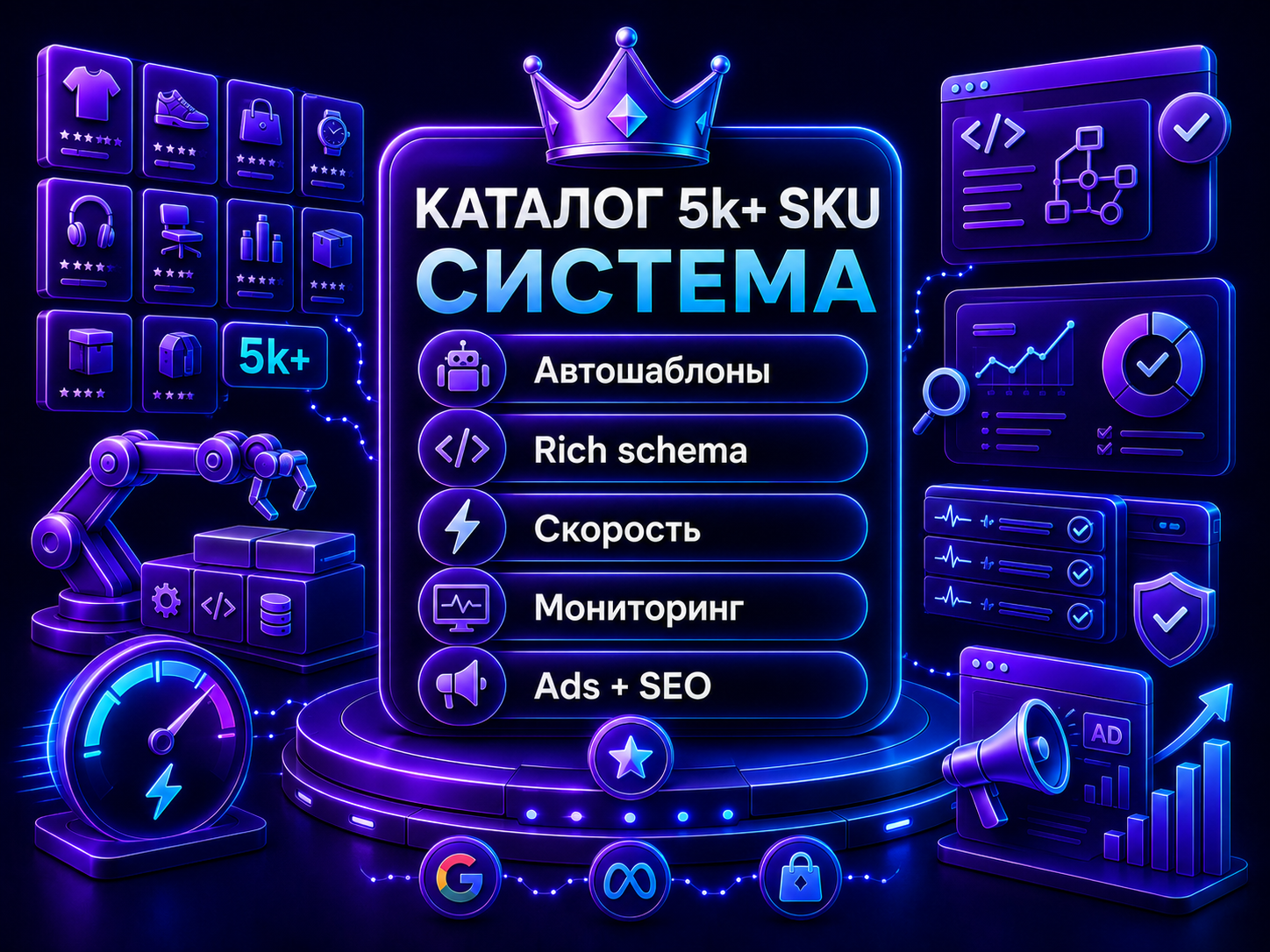 Иллюстрация тарифа «Каталог 5k+ SKU: система»