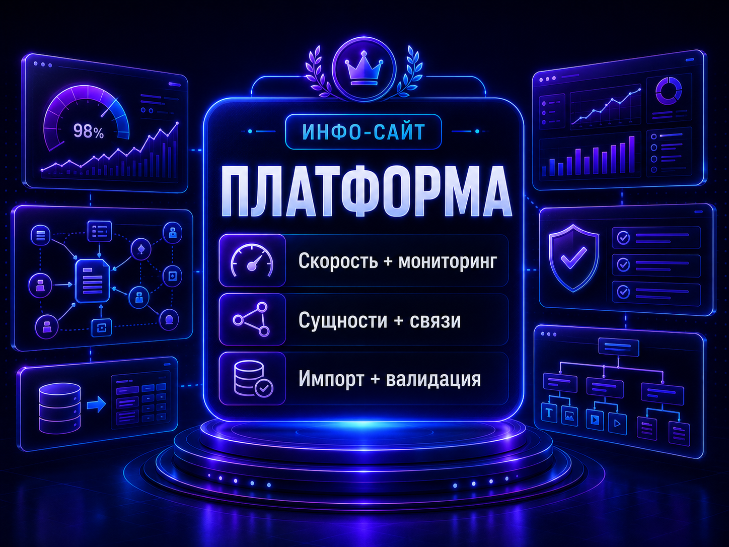 Иллюстрация тарифа Инфо‑сайт: Платформа