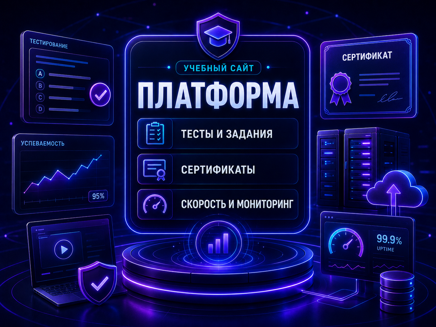 Иллюстрация тарифа Учебный сайт: Платформа
